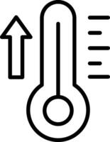 High Temperature Line Icon Design vector