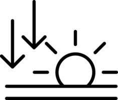 Sunset Line Icon Design vector