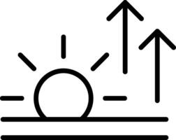 Sunrise Line Icon Design vector
