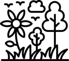 Flower Line Icon Design vector