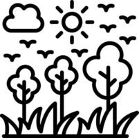 Jungle Line Icon Design vector