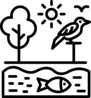 Ecosystem Line Icon Design vector