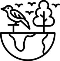 Biodiversity Line Icon Design vector