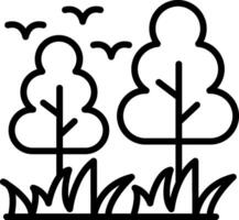 Tree Line Icon Design vector