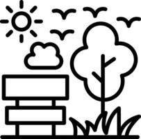 Park Line Icon Design vector