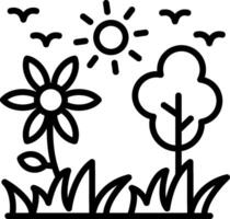 Grass Line Icon Design vector