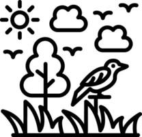 Forest Line Icon Design vector