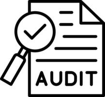 Audit Line Icon Design vector
