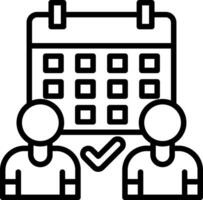Coordination Line Icon Design vector