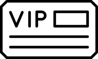 Vip Card Line Icon Design vector
