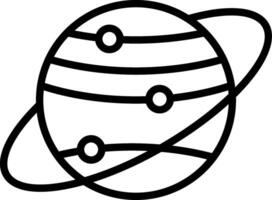 Saturn Line Icon Design vector