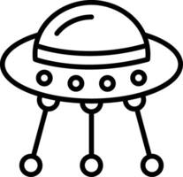 Ufo Line Icon Design vector