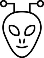 Alien Line Icon Design vector