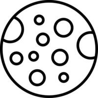 Moon Line Icon Design vector