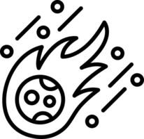 Meteor Line Icon Design vector