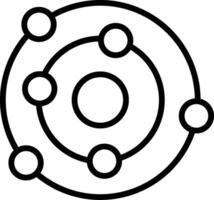 Orbit Line Icon Design vector