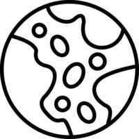 Pluto Line Icon Design vector