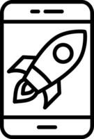 Mobile Line Icon Design vector