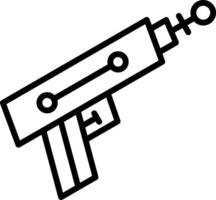 Laser Gun Line Icon Design vector