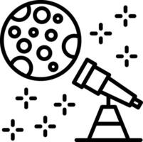 Astronomy Line Icon Design vector