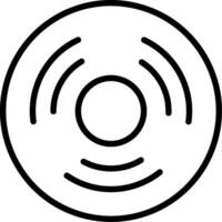 Disc Line Icon Design vector