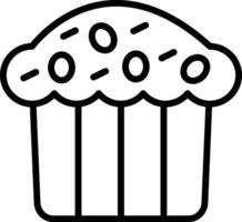 Muffin Line Icon Design vector