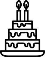 Cake Line Icon Design vector