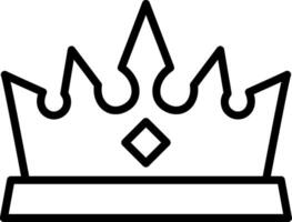 Crown Line Icon Design vector