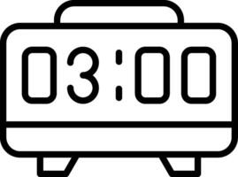 Digital Alarm Clock Line Icon Design vector