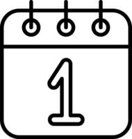New Year Line Icon Design vector