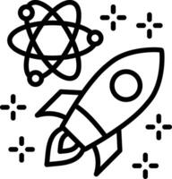 Rocket Science Line Icon Design vector