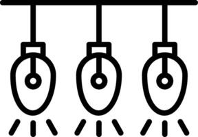 Lights Line Icon Design vector