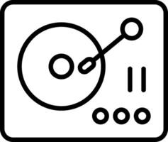 Vinyl Player Line Icon Design vector