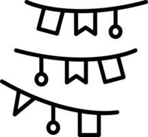 Garland Line Icon Design vector