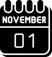 1 November Glyph Icon Design vector
