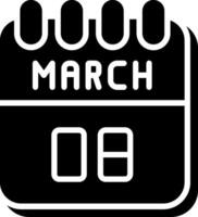 8 March Glyph Icon Design vector