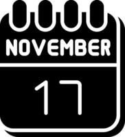 17 November Glyph Icon Design vector