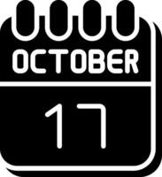 17 October Glyph Icon Design vector