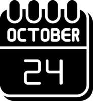 24 October Glyph Icon Design vector
