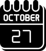 27 October Glyph Icon Design vector