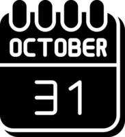 31 October Glyph Icon Design vector