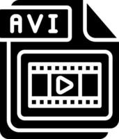 AVI Glyph Icon Design vector