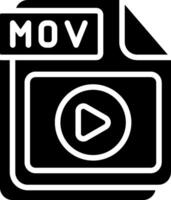 MOV Glyph Icon Design vector
