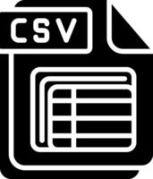 CSV Glyph Icon Design vector