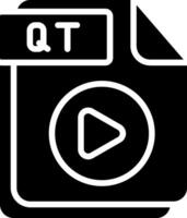 QT Glyph Icon Design vector