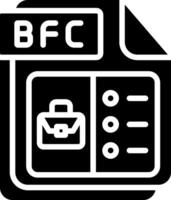 BFC Glyph Icon Design vector