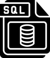 SQL Glyph Icon Design vector