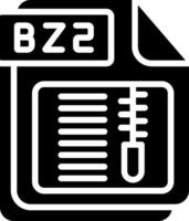 BZ2 Glyph Icon Design vector