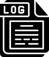 LOG Glyph Icon Design vector