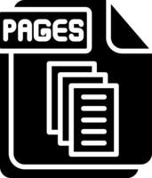 PAGES Glyph Icon Design vector